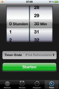 Timer-Funktion beim iPhone 4